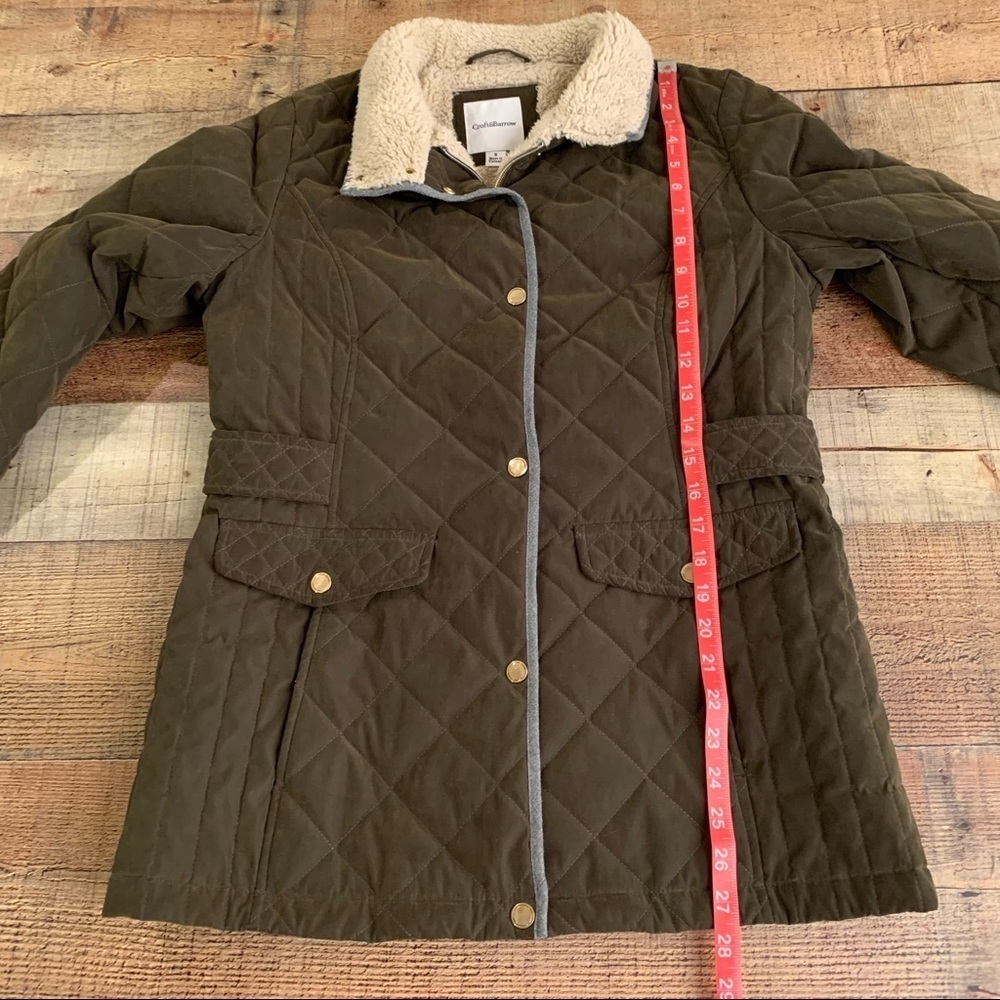 Croft and barrow quilted brown warm Sherpa lined jacket - S - Picture 6 of 7